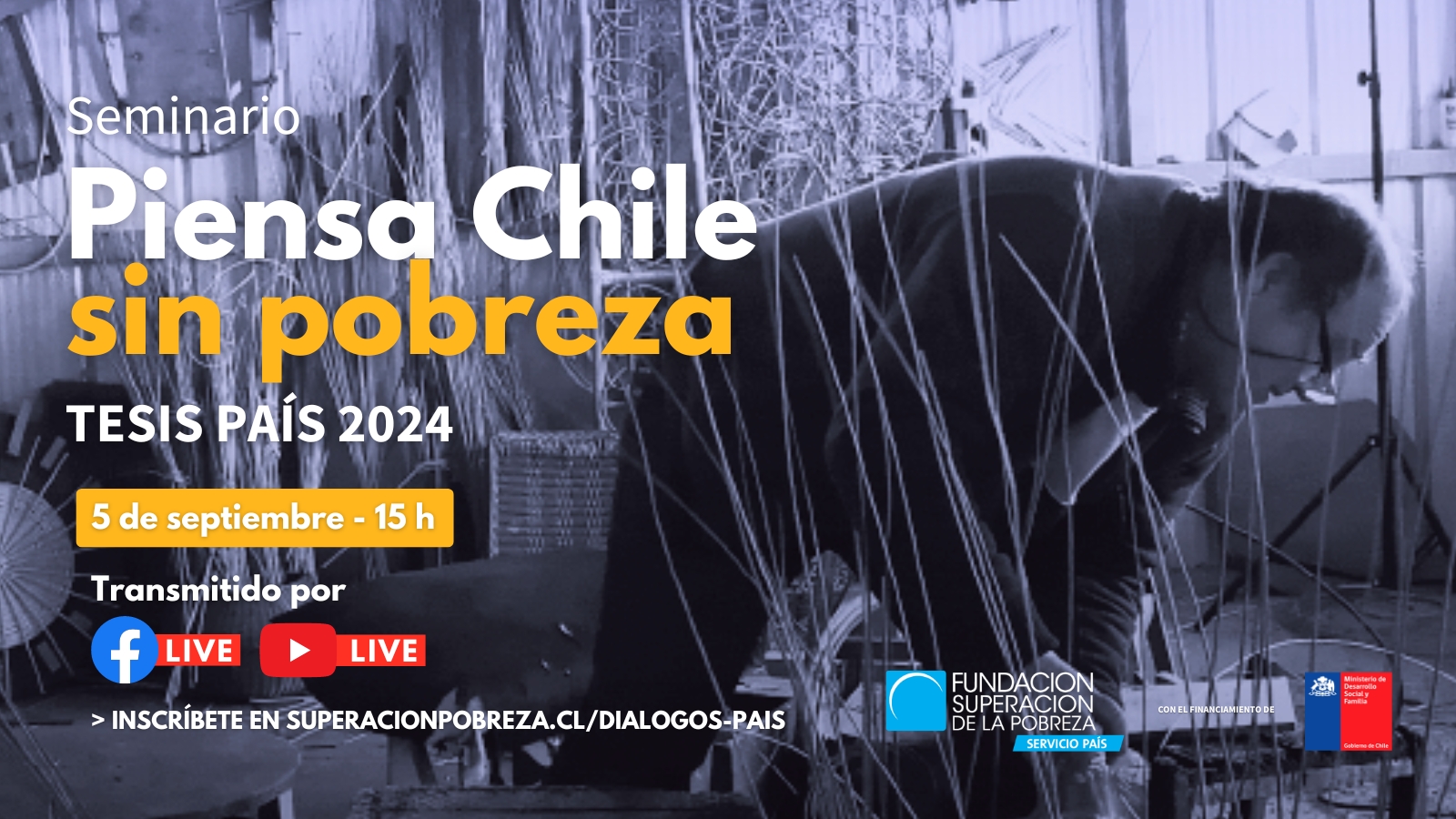 Participa del seminario y lanzamiento del libro: Tesis País 2024, Piensa Chile sin pobreza